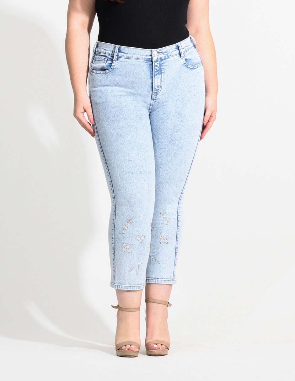 Jeans straigh corte cintura alta para mujer Jeans straigh corte cintura alta para mujer
