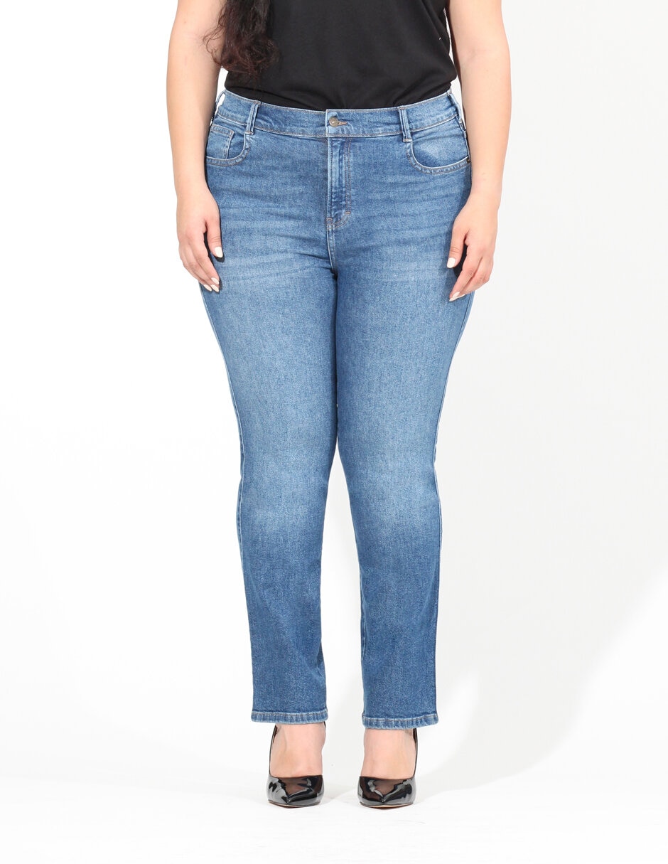 Jeans Oh Pomp corte cintura alta para mujer