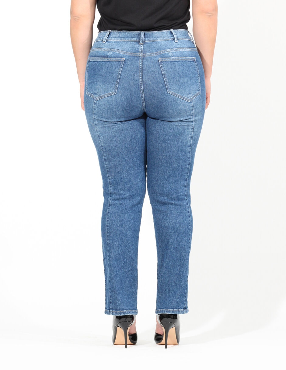 Jeans Oh Pomp corte cintura alta para mujer
