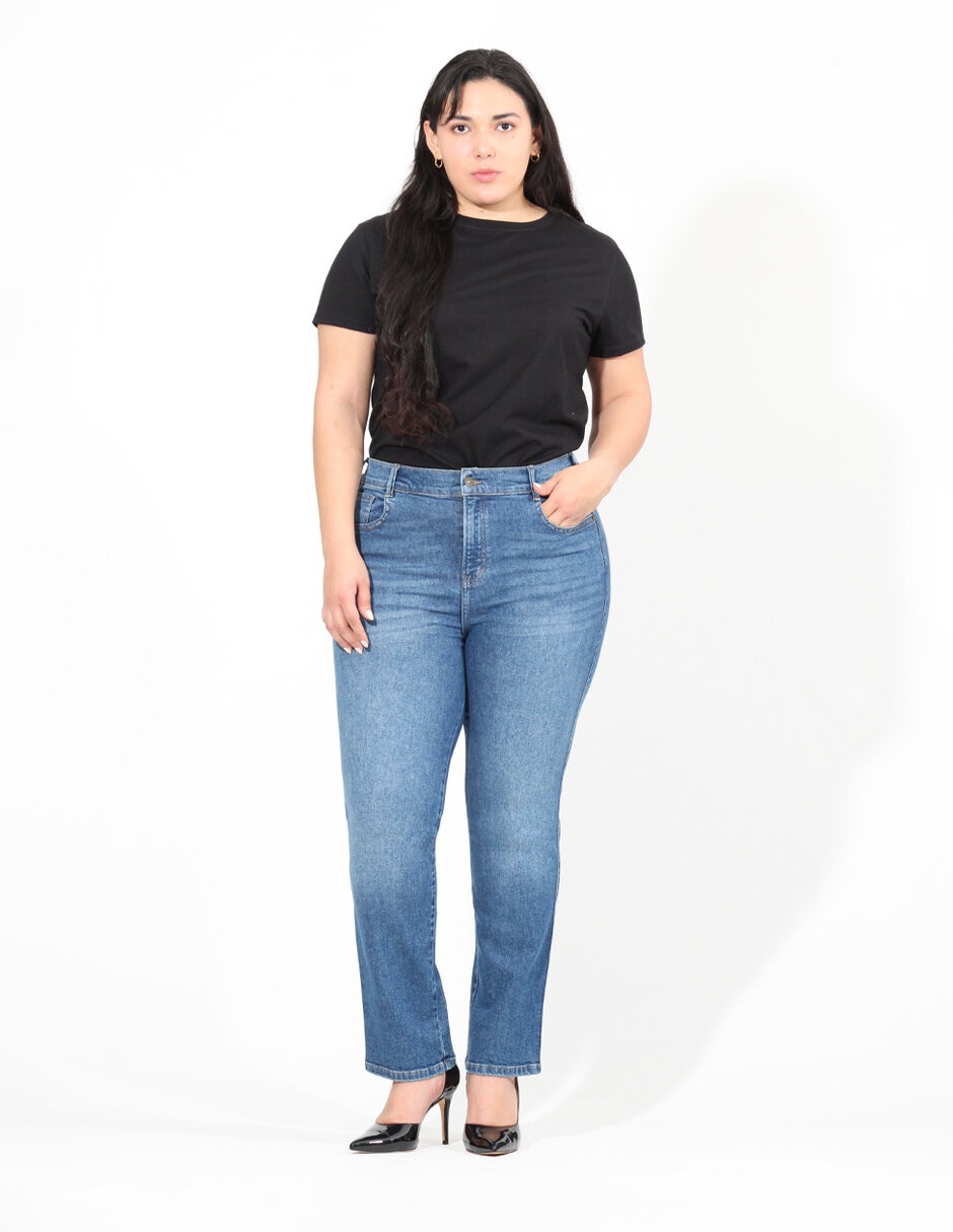 Jeans Oh Pomp corte cintura alta para mujer