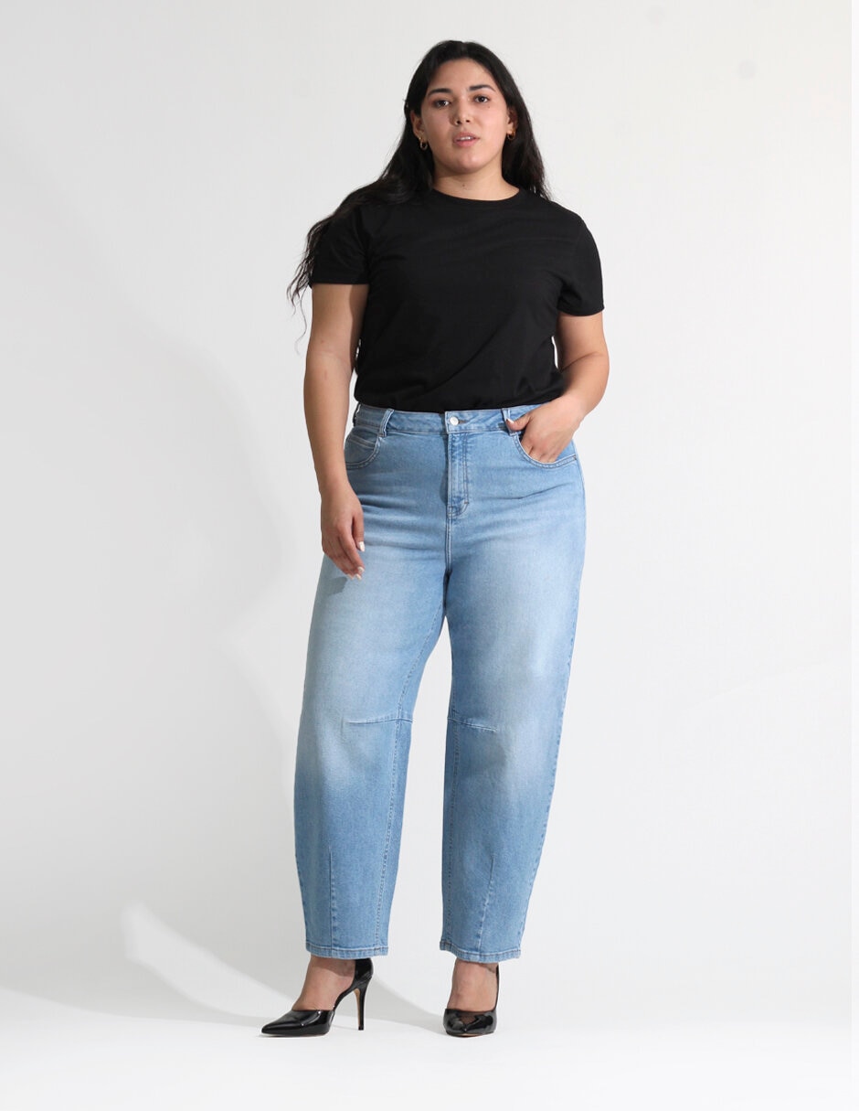 Jeans Oh Pomp corte cintura alta para mujer