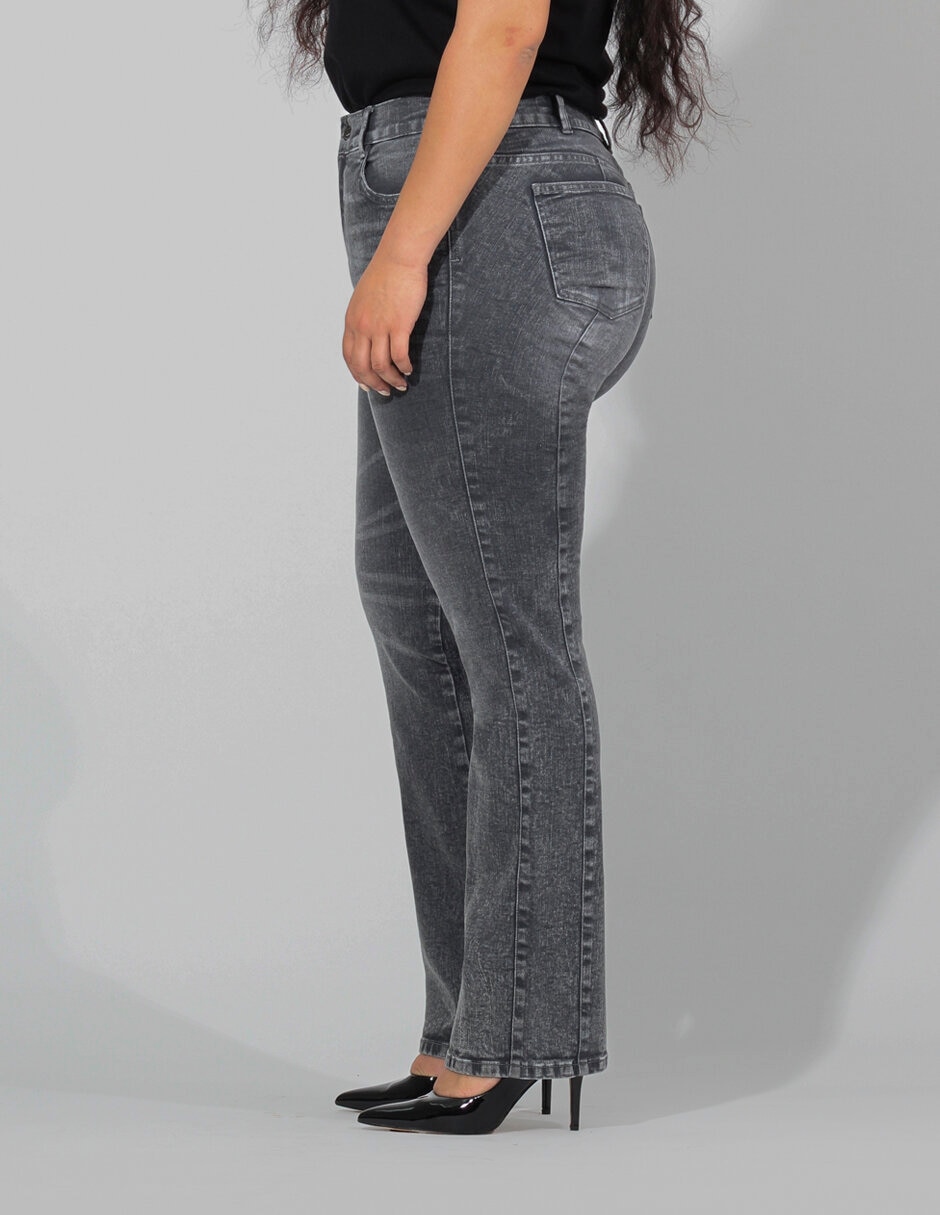 Jeans Oh Pomp straight corte cintura alta para mujer
