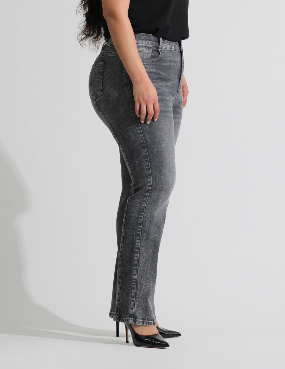 Jeans Oh Pomp straight corte cintura alta para mujer