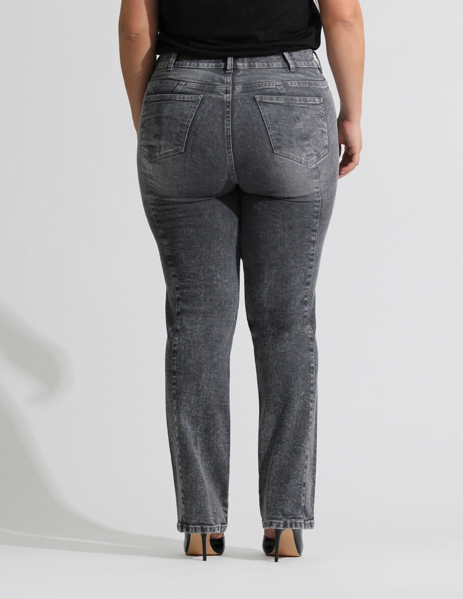 Jeans Oh Pomp straight corte cintura alta para mujer