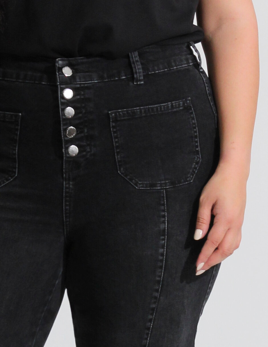 Jeans flare Oh Pomp corte cintura para mujer