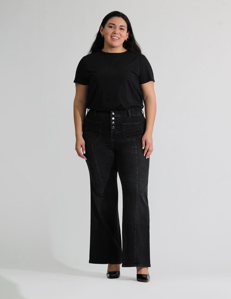 Jeans flare Oh Pomp corte cintura para mujer