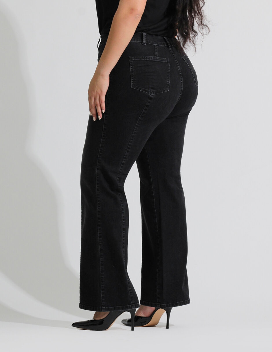 Jeans flare Oh Pomp corte cintura para mujer