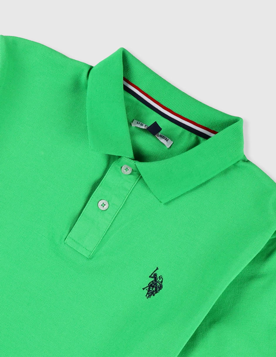Playera tipo polo de algodón para niño 4