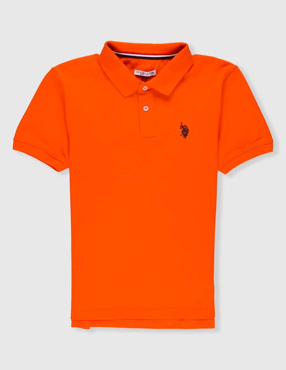 Playera tipo polo de algodón para niño