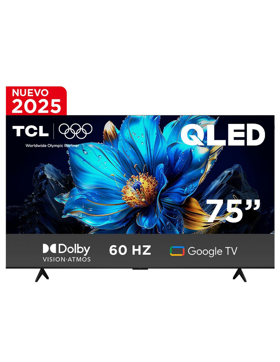 Pantalla Tcl QLED de 75 pulgadas 4K/UHD 75Q6K con Google TV
