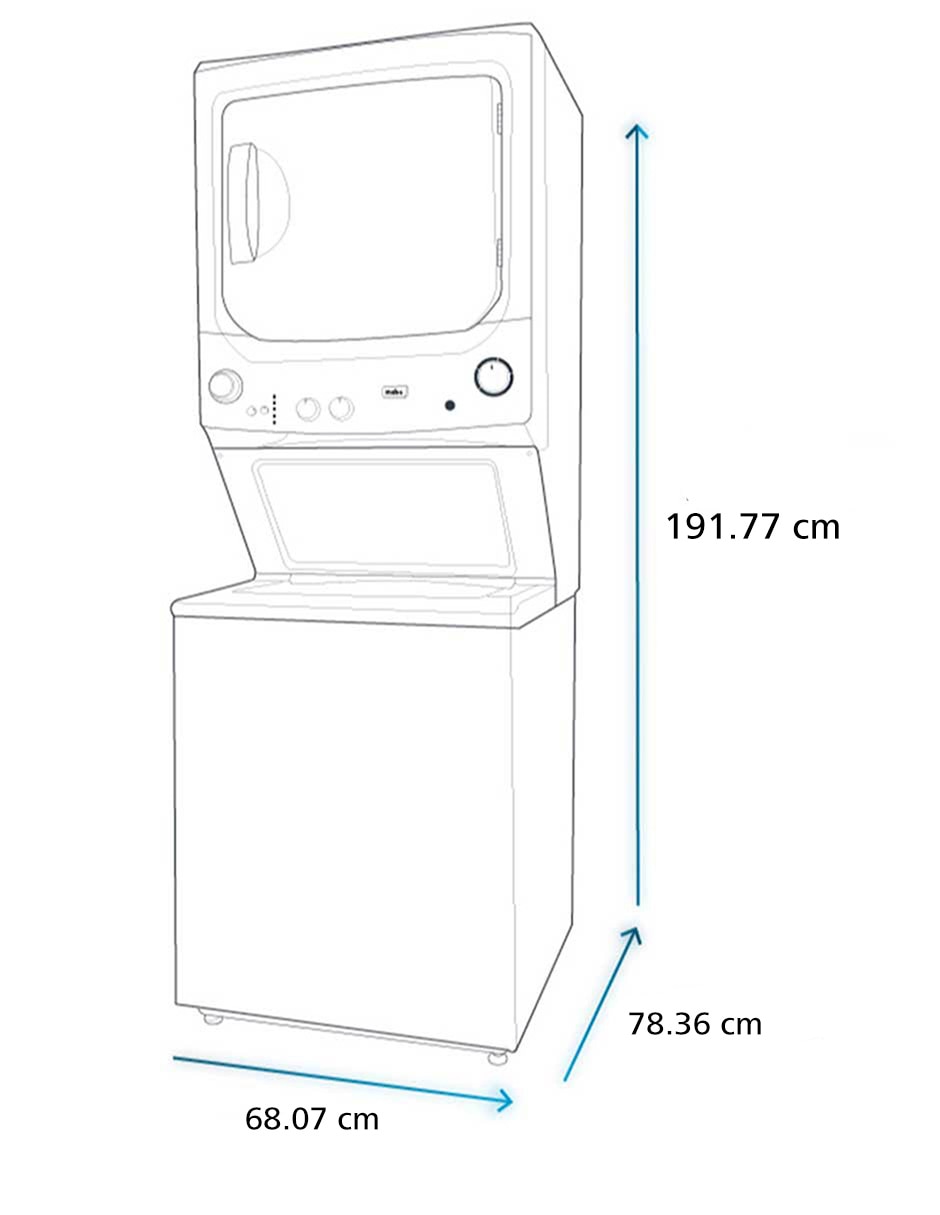 Centro de lavado Mabe gas/eléctrico 24 kg