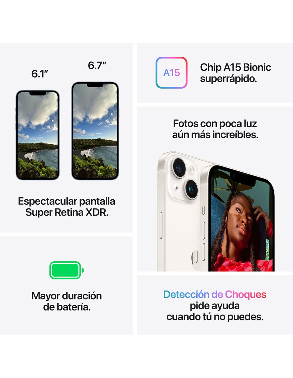 Apple iPhone 14 6.1 pulgadas OLED