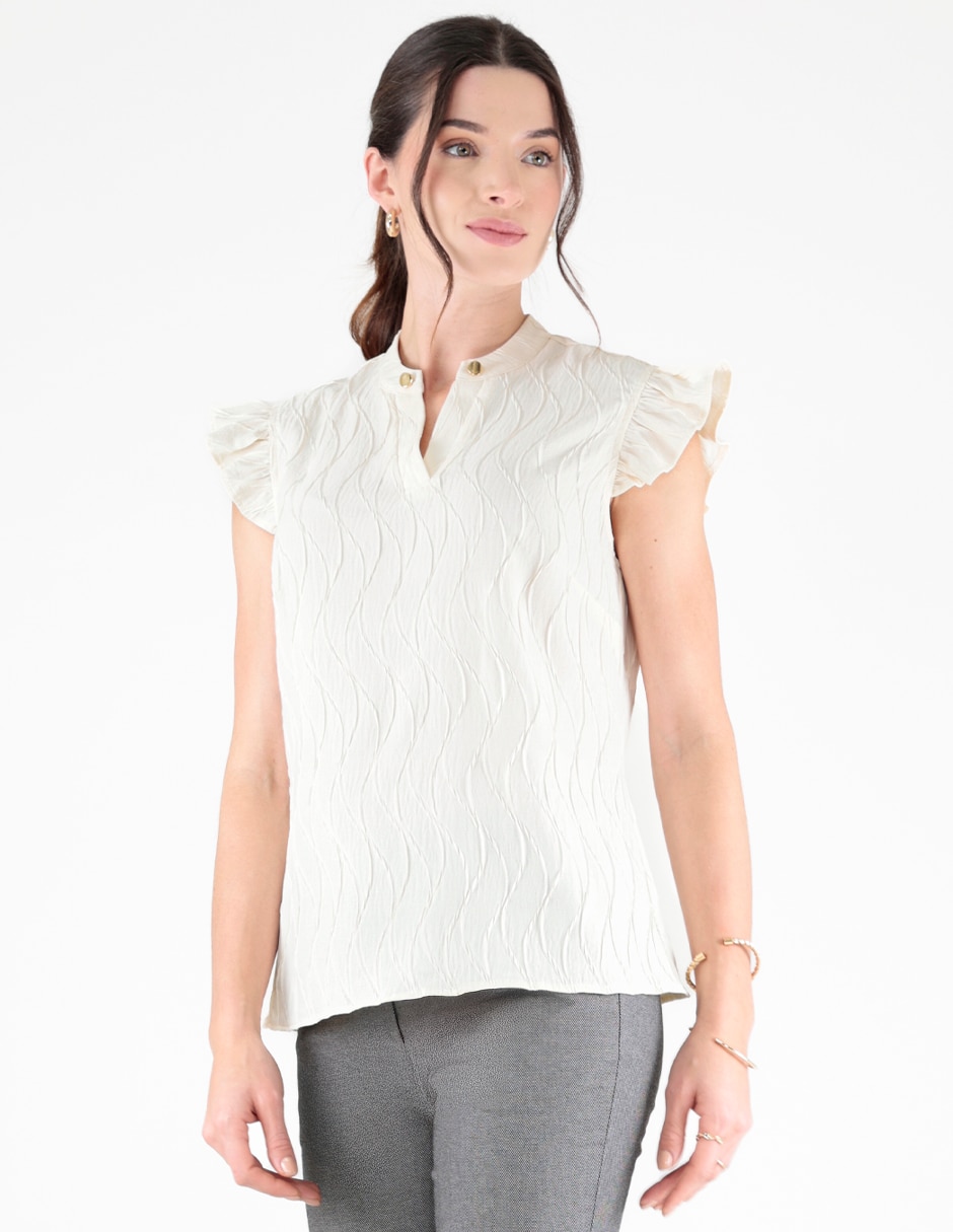 Blusa manga corta para mujer