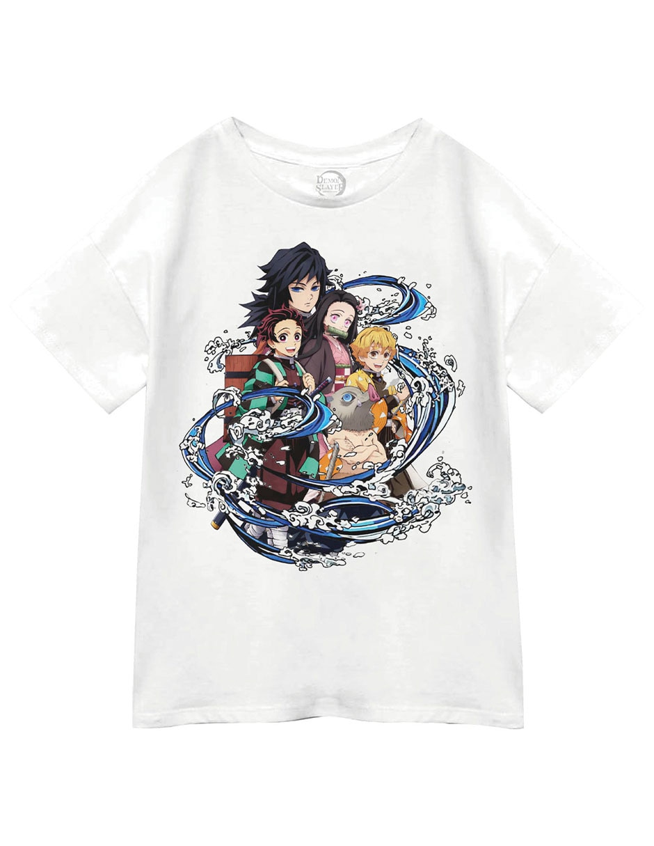 Playera Demon Slayer: Kimetsu No Yaiba manga corta para niña