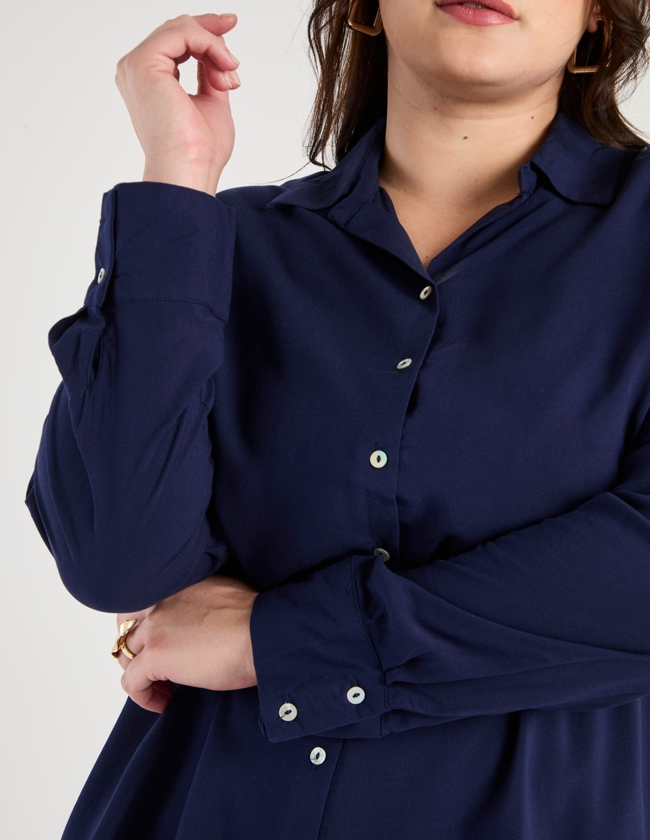 Blusa camisera manga larga para mujer 7