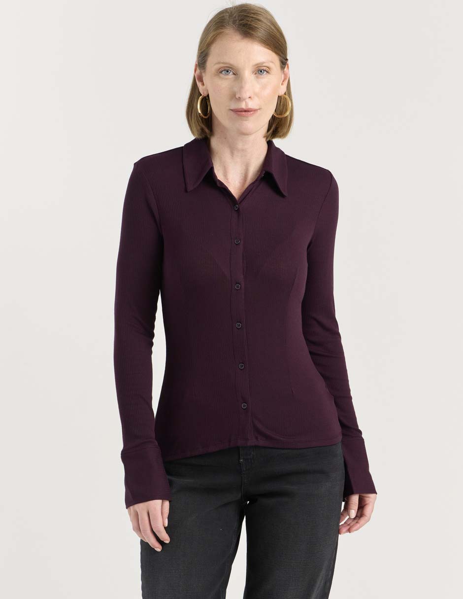 Blusa Liz&Co By Liz Claiborne manga larga para mujer