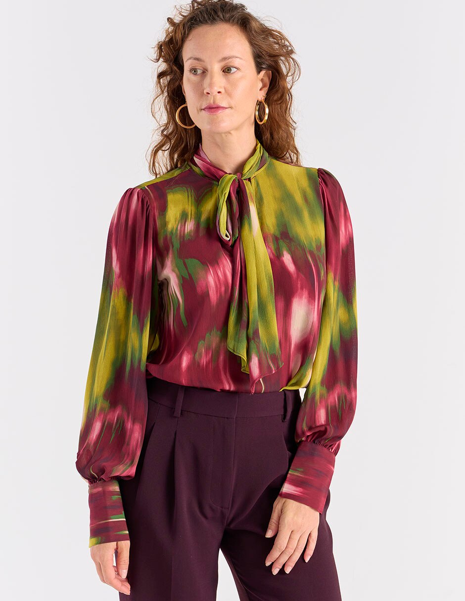 Blusa Liz&Co By Liz Claiborne manga larga para mujer