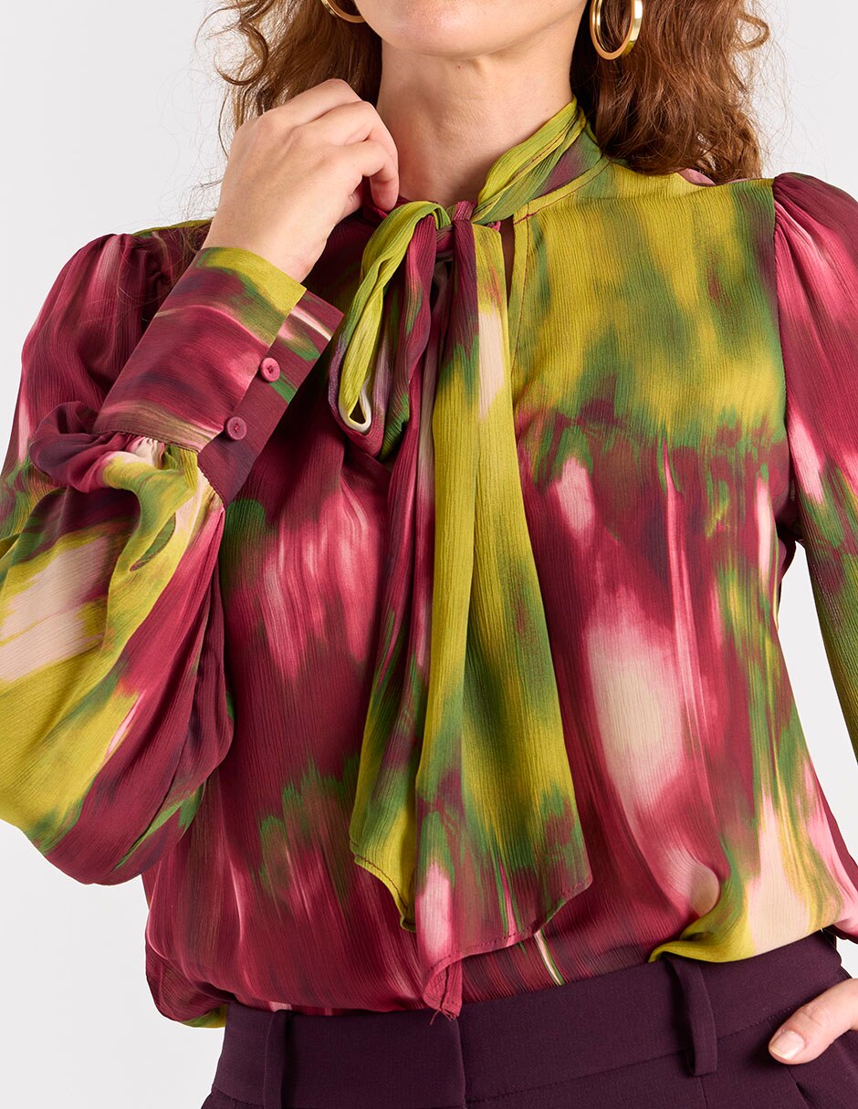 Blusa Liz&Co By Liz Claiborne manga larga para mujer