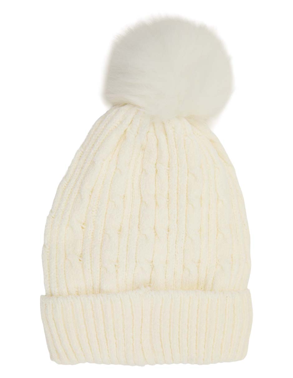 Set gorro - guantes Weekend estampado liso de mujer