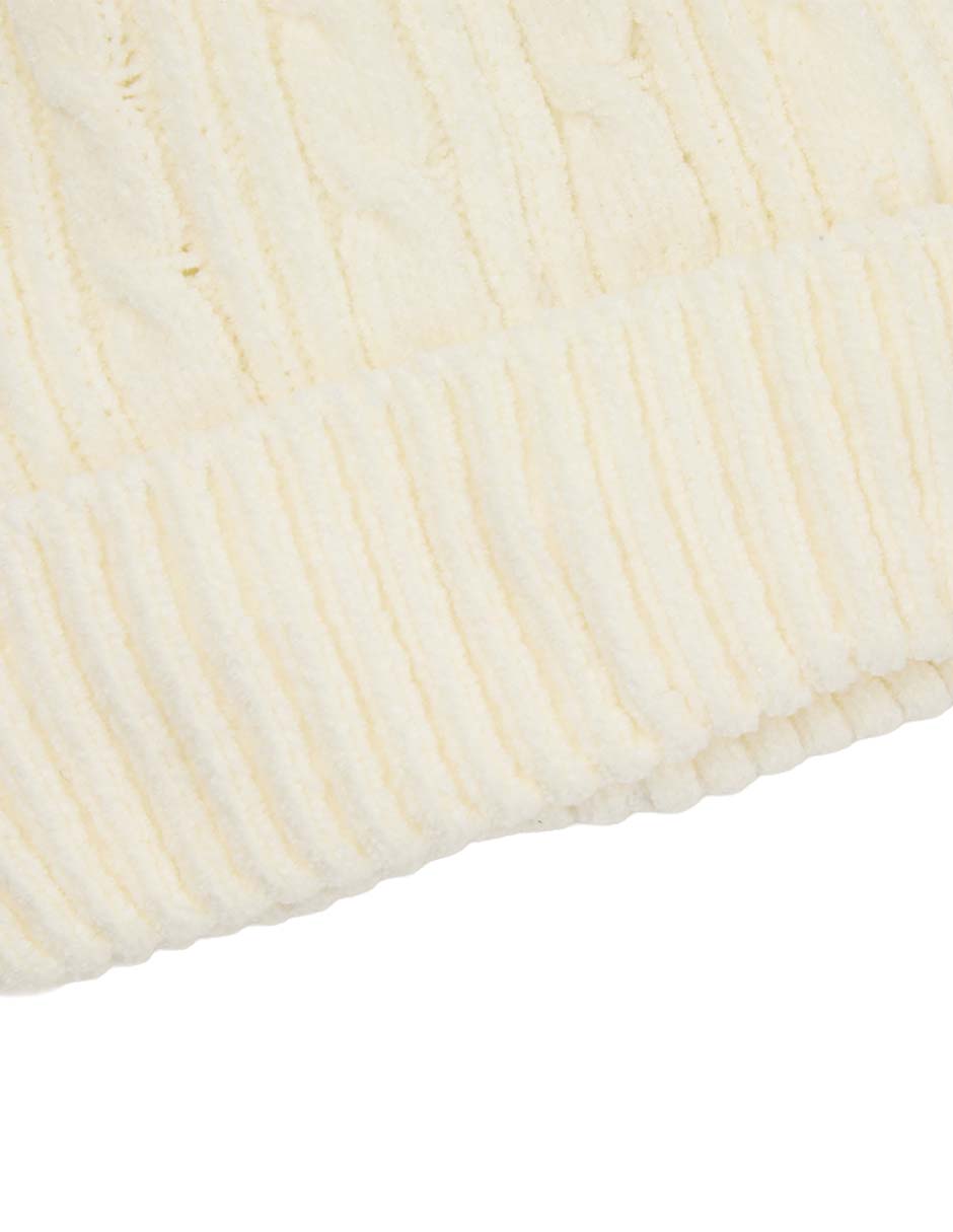 Set gorro - guantes Weekend estampado liso de mujer