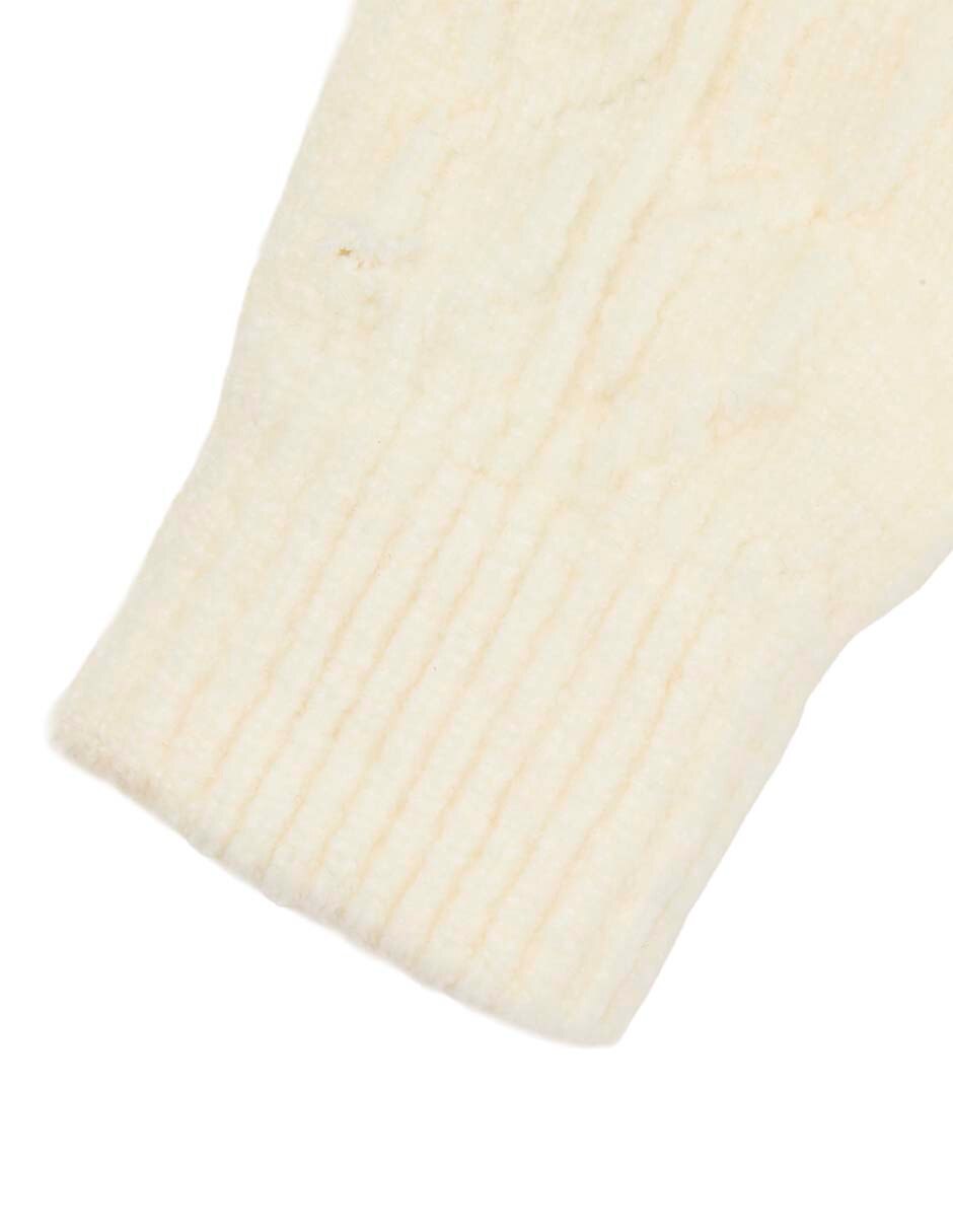 Set gorro - guantes Weekend estampado liso de mujer