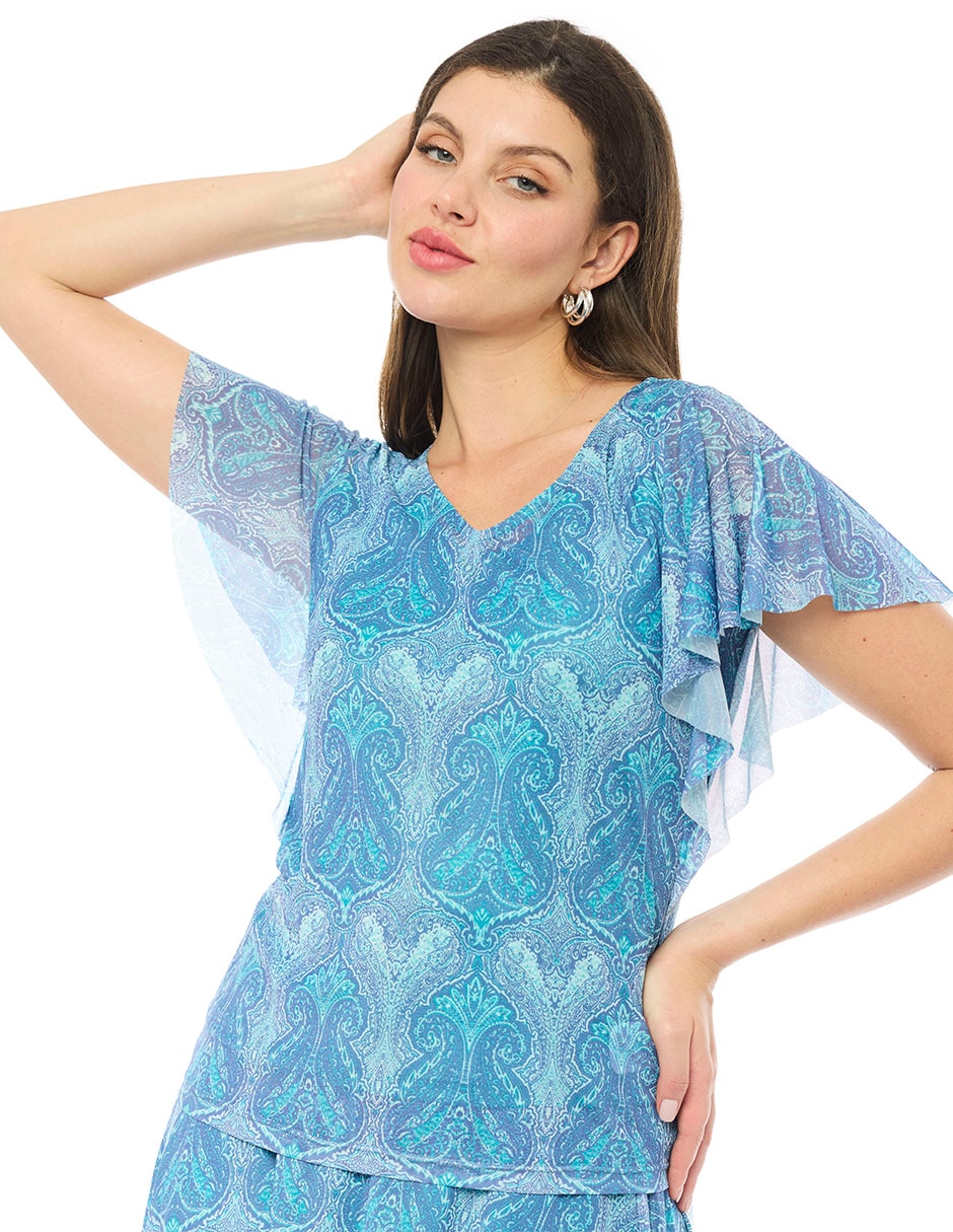 Blusa Morethanangels manga larga para mujer