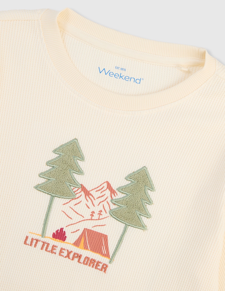 Playera manga larga para niño