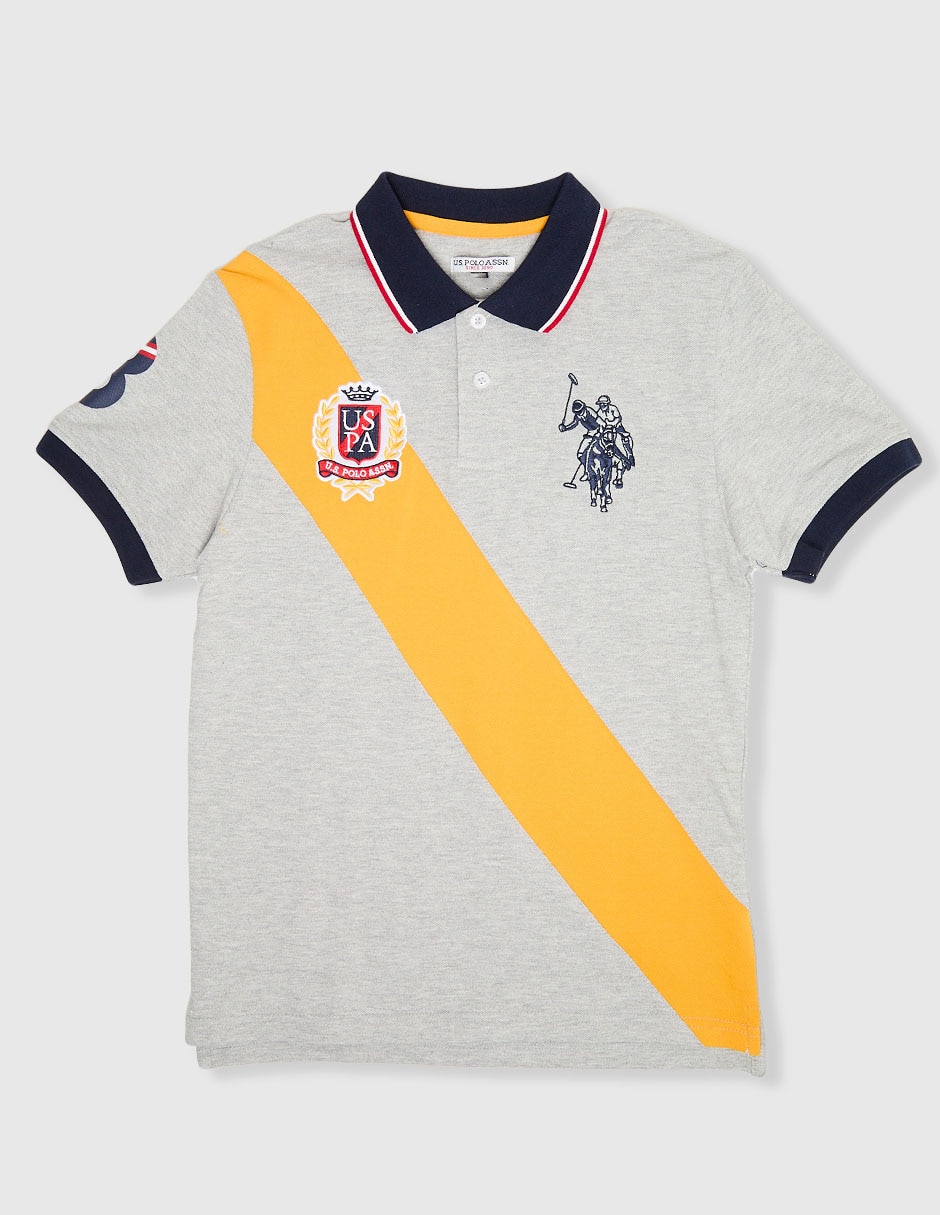 Playera tipo polo de algodón para bebé niño