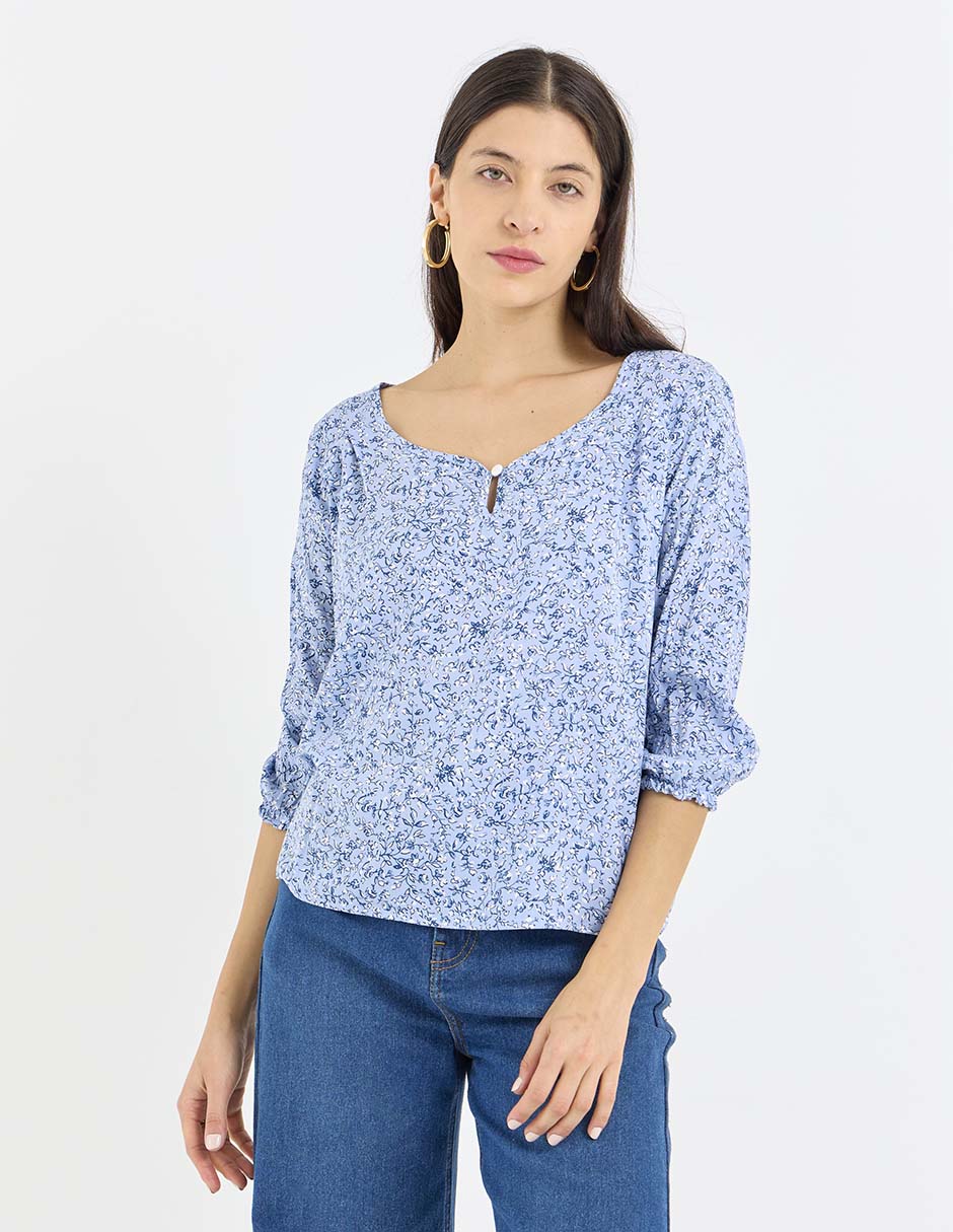 Blusa manga 3/4 para mujer Blusa manga 3/4 para mujer