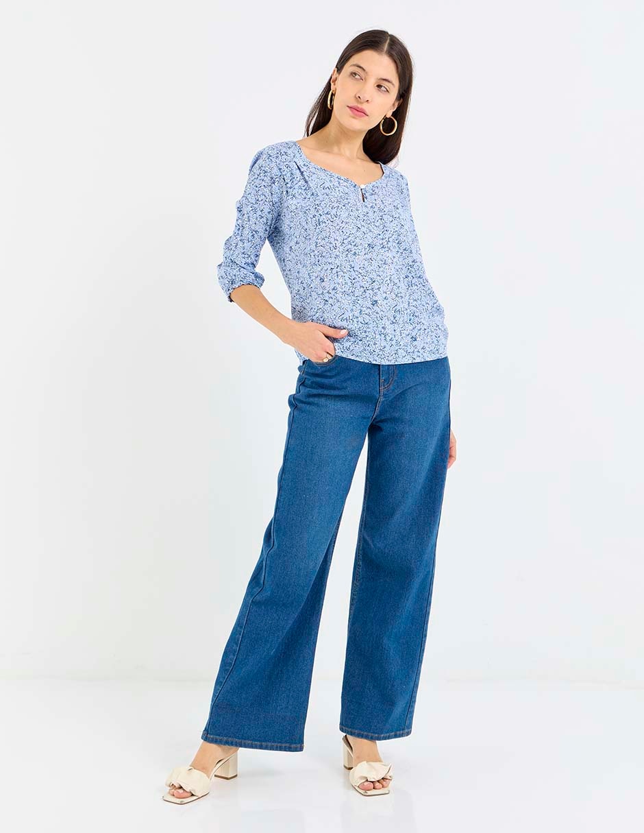 Blusa Week By Weekend manga 3/4 para mujer