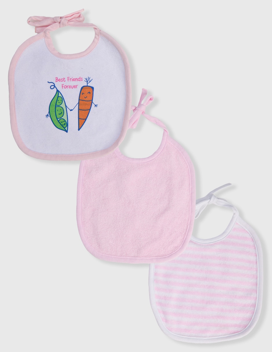 Set babero de algodón 3 piezas