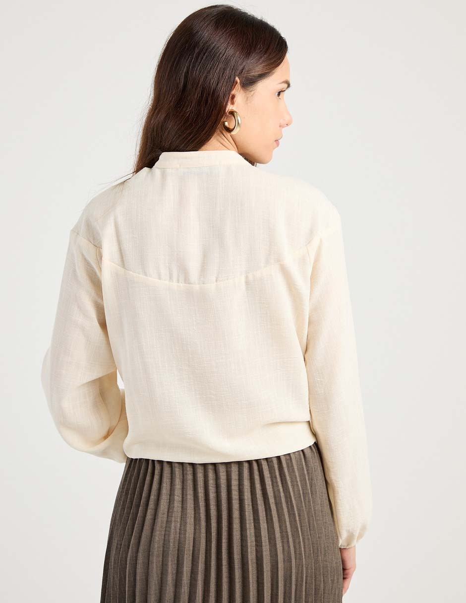 Blusa Petite Studio manga larga para mujer 5