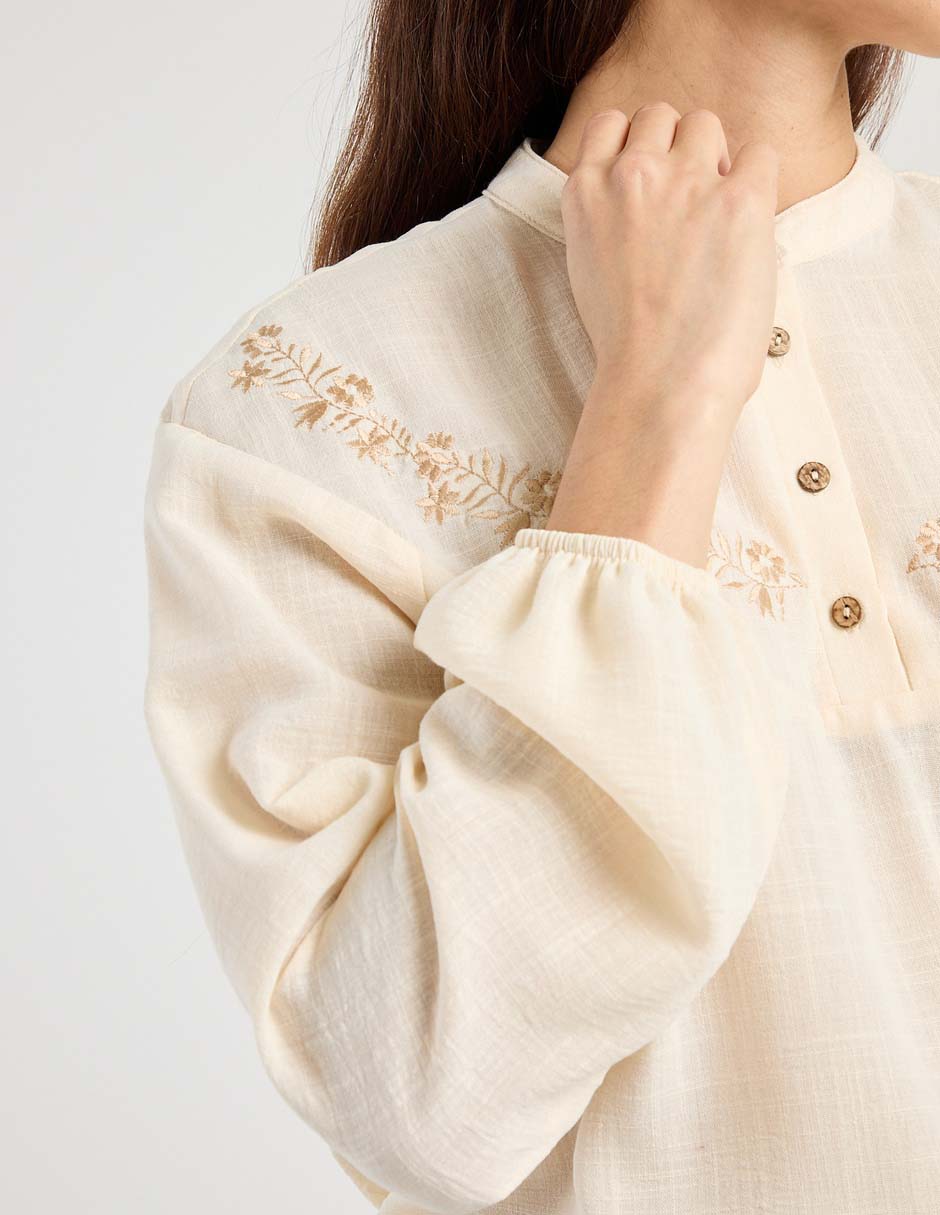 Blusa Petite Studio manga larga para mujer 3