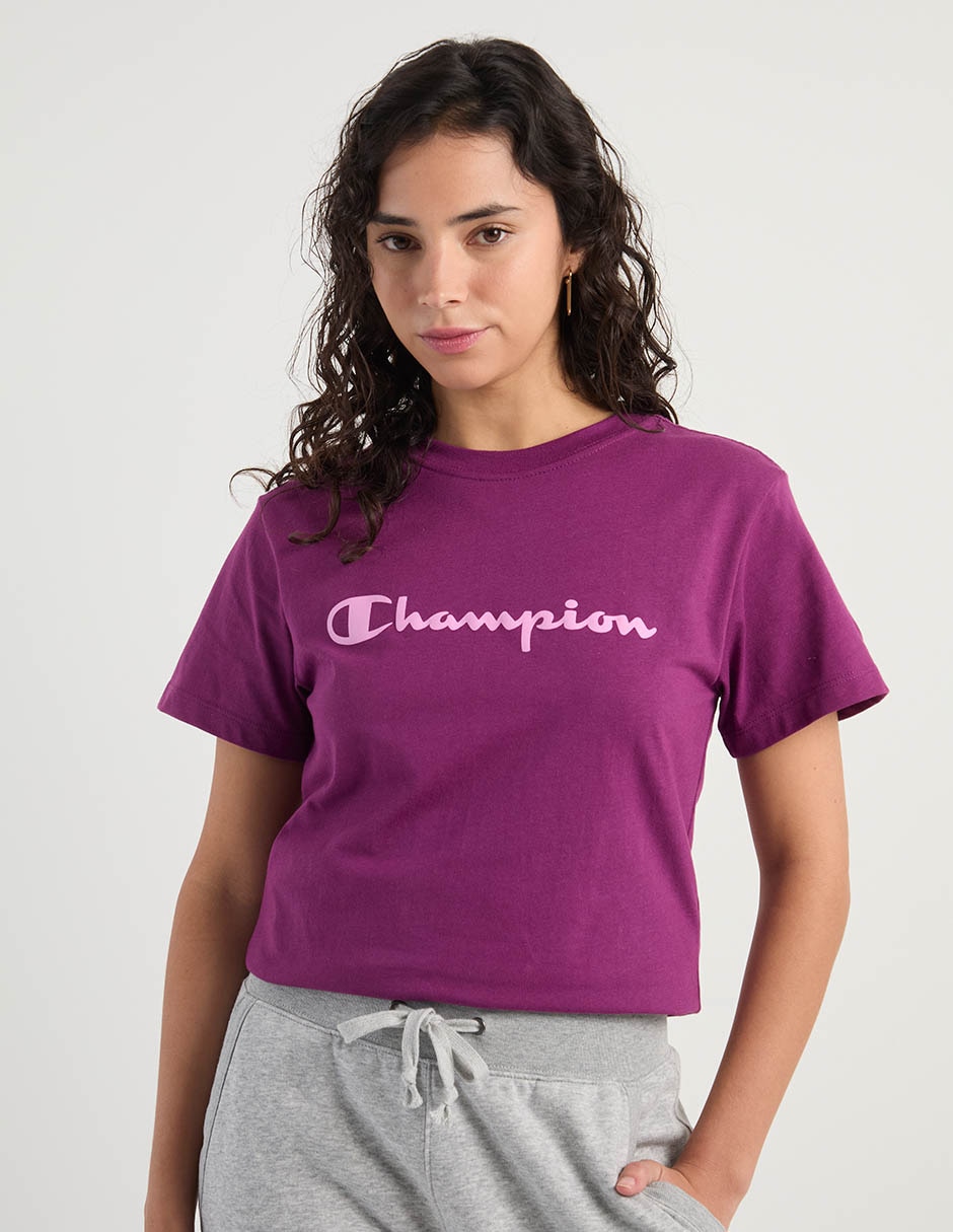 Playera manga corta Champion cuello redondo para mujer