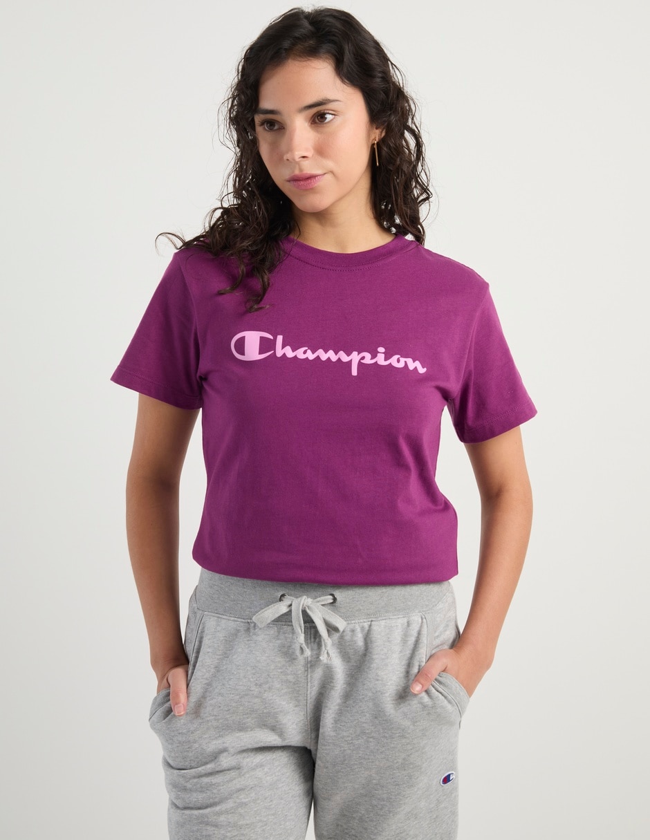 Playera manga corta Champion cuello redondo para mujer