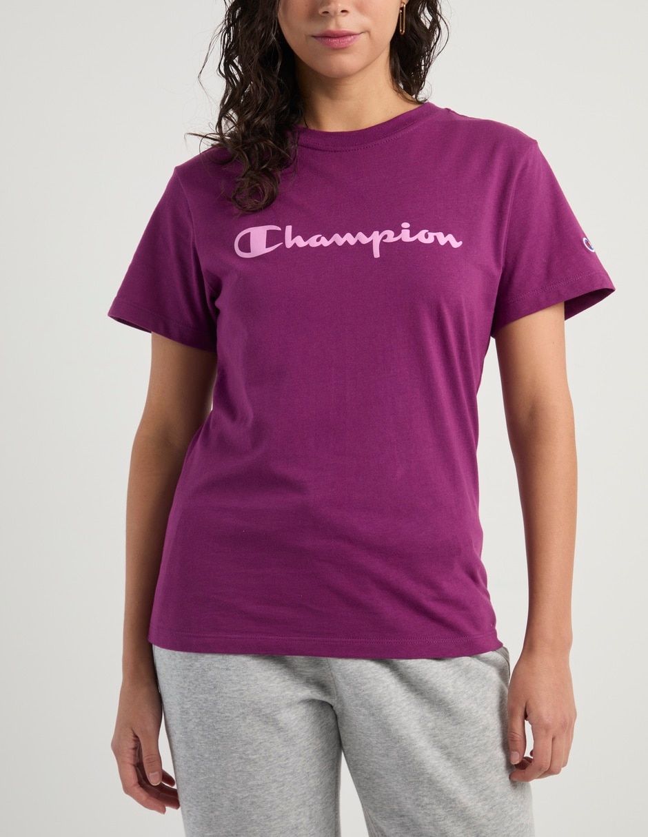 Playera manga corta Champion cuello redondo para mujer
