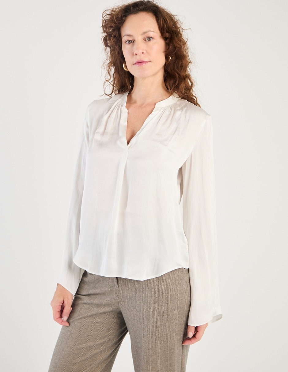 Blusa Liz&Co By Liz Claiborne manga larga para mujer