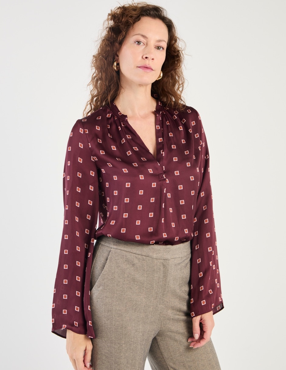 Blusa Liz& manga larga para mujer 1