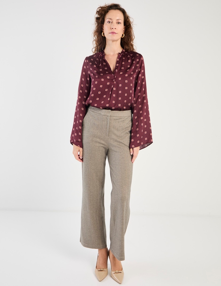 Blusa Liz& manga larga para mujer 7
