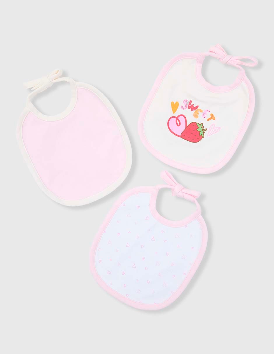 Set babero de algodón 3 piezas