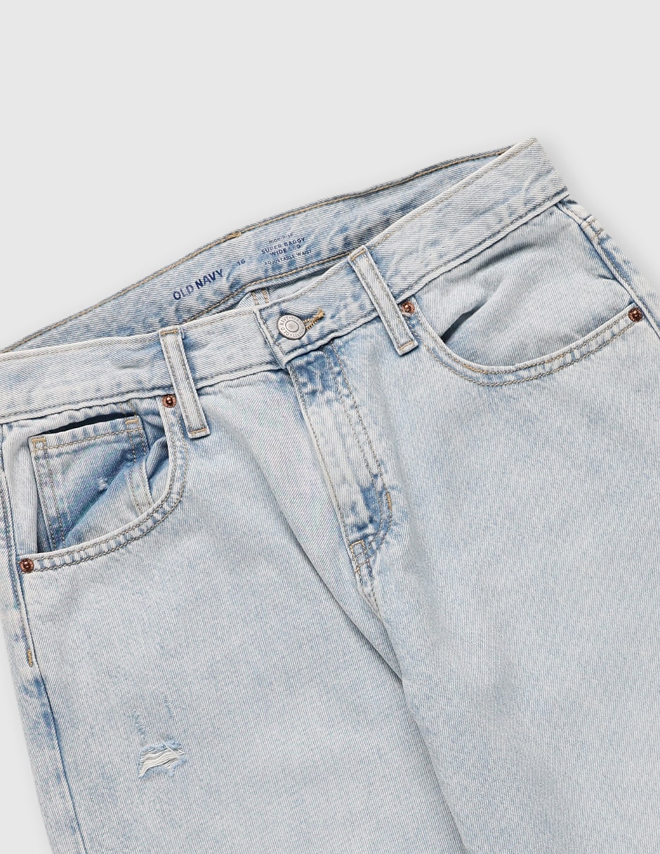 Jeans amplio Old Navy lavado claro para niña