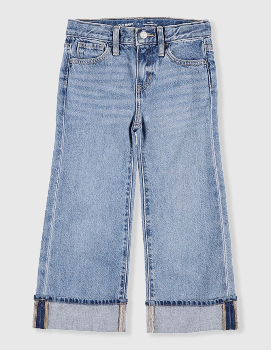 Jeans baggy Old Navy lavado claro para niña
