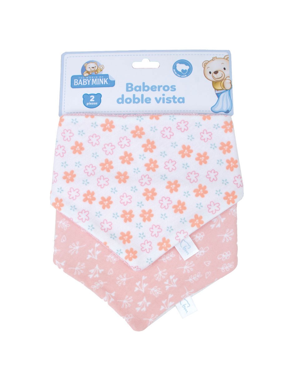 Set babero estampado floral de algodón 2 piezas 2