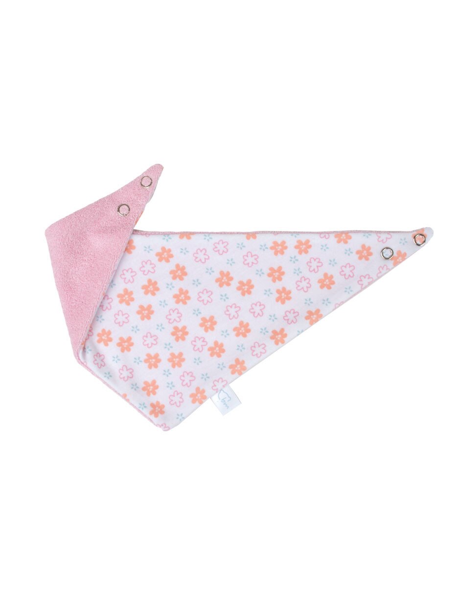 Set babero estampado floral de algodón 2 piezas 3