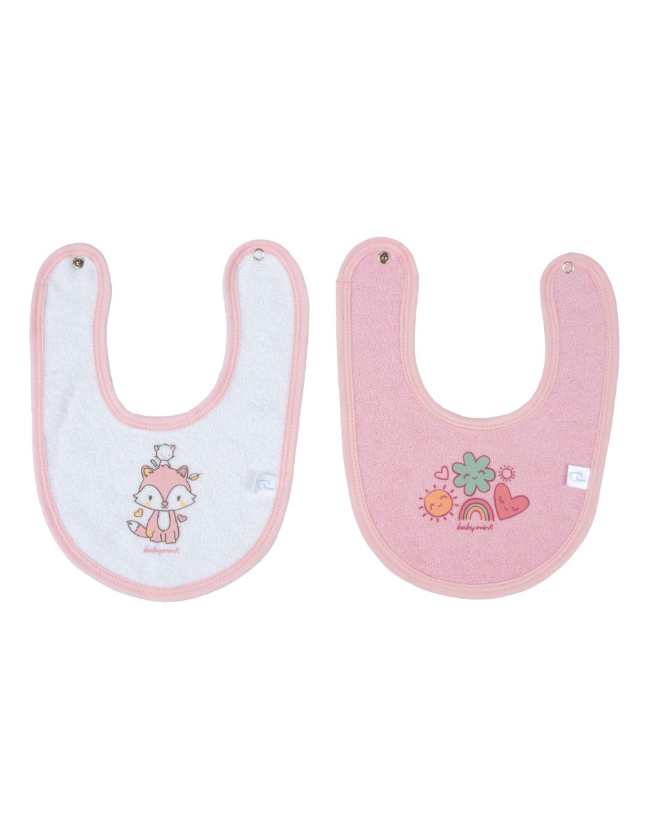 Set babero de algodón 2 piezas Set babero de algodón 2 piezas