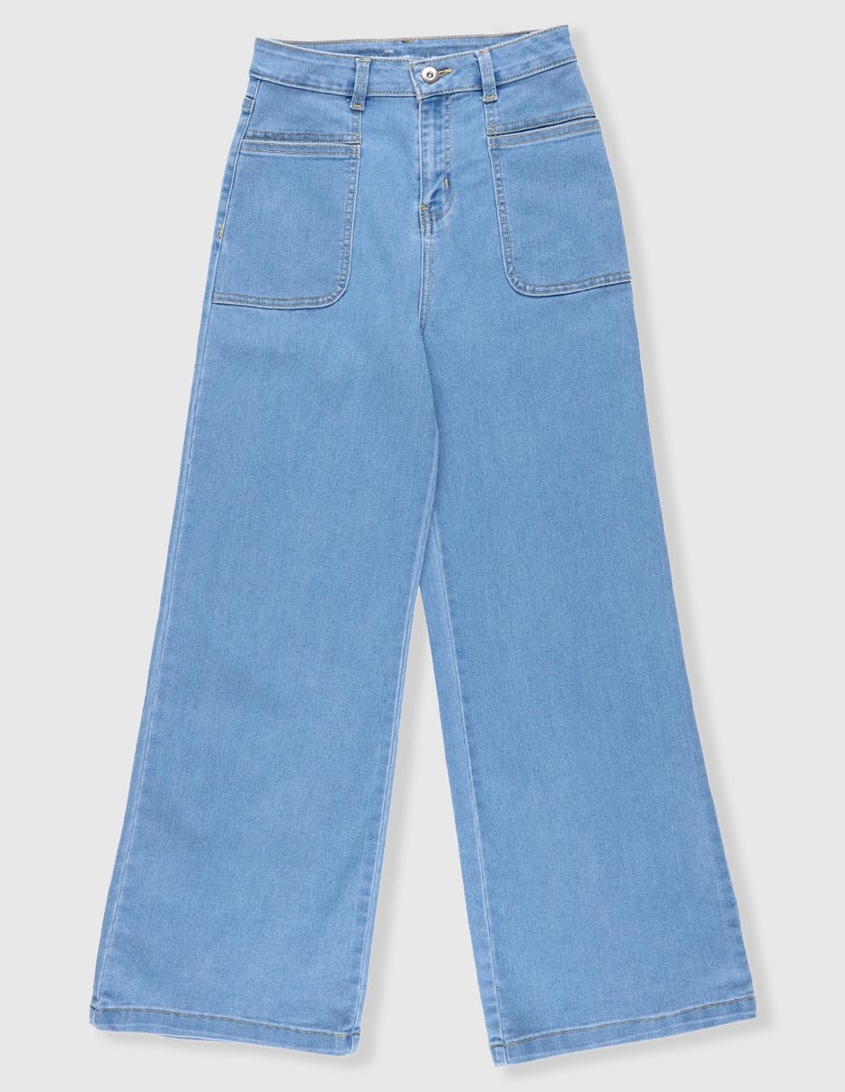 Jeans campana Weekend lavado claro para niña