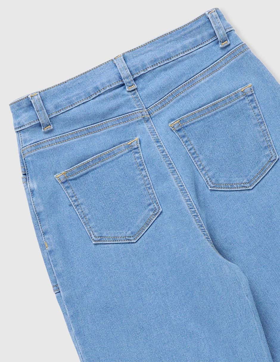 Jeans campana Weekend lavado claro para niña
