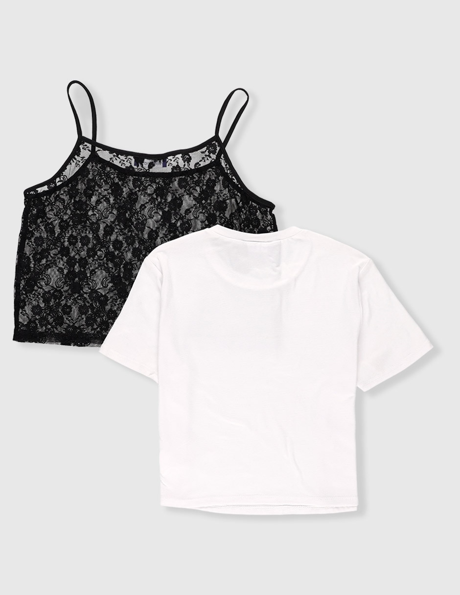 Set playera manga corta para niña 2