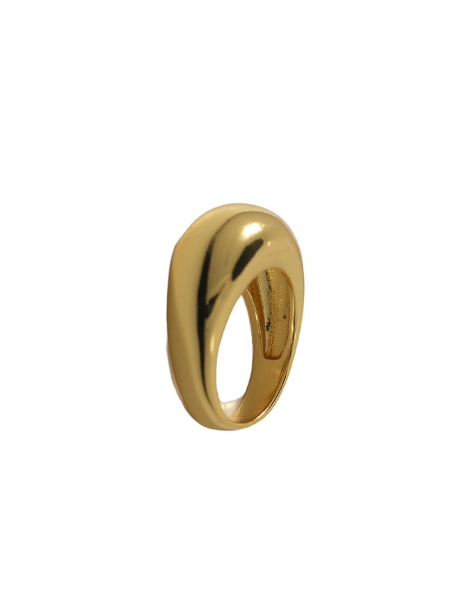Anillo 18 k de oro brillante