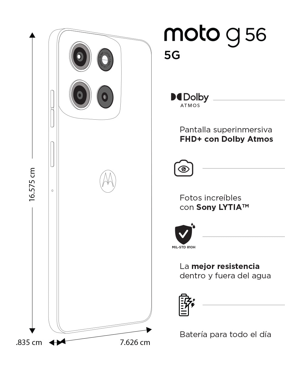Smartphone Moto G56 256 GB LTPS 6.7 pulgadas AT&T 6